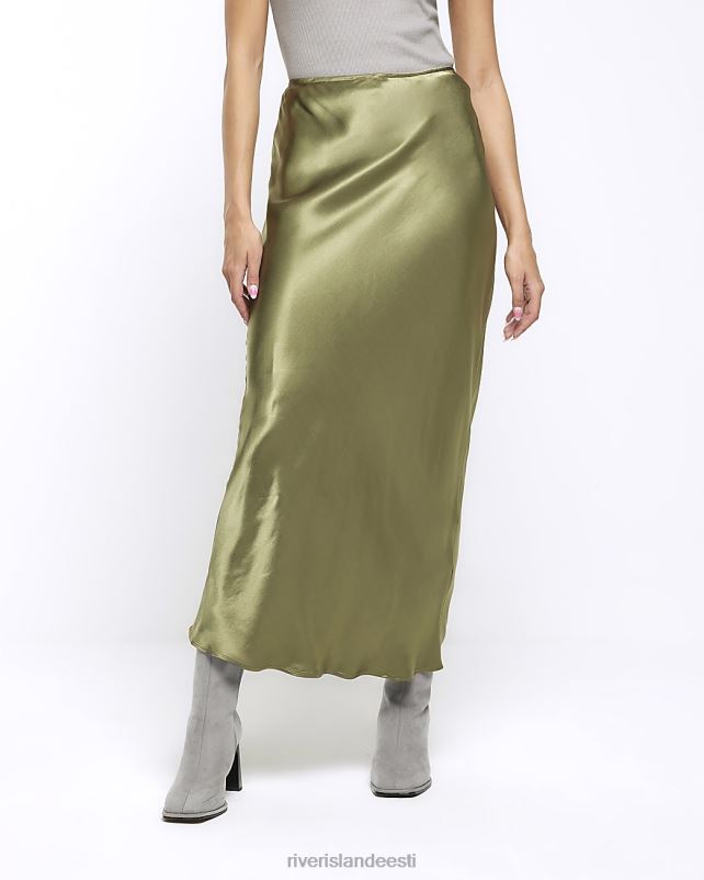 kehakate khaki naised River Island satiinist maxi seelik 44TLL44
