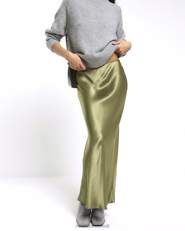 kehakate khaki naised River Island satiinist maxi seelik 44TLL44