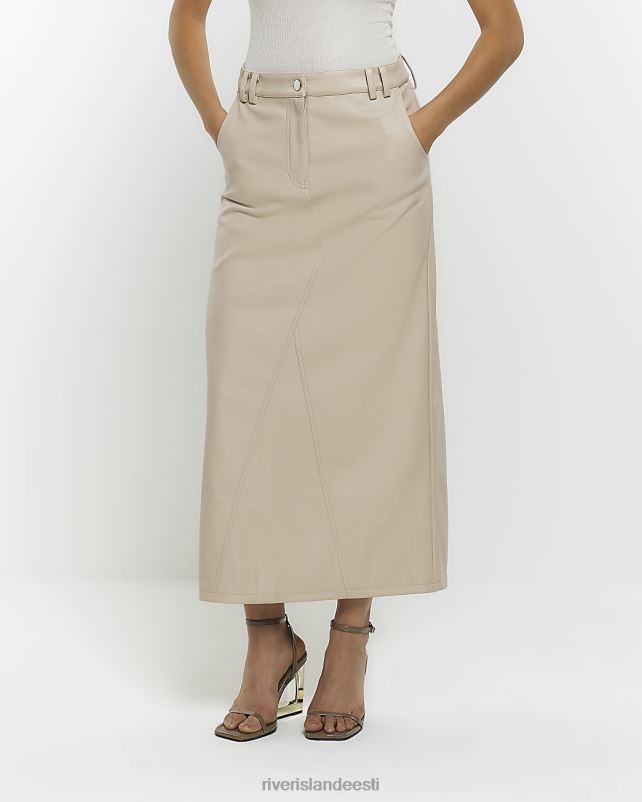 kehakate kreem naised River Island kunstnahast midi seelik 44TLL3775