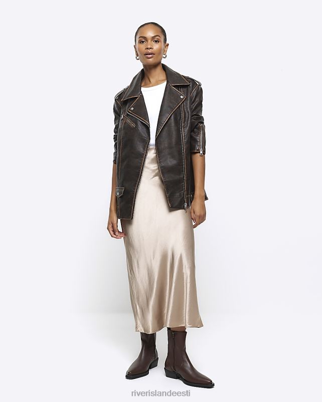 kehakate kullast naised River Island satiinist maxi seelik 44TLL41