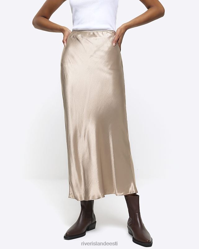 kehakate kullast naised River Island satiinist maxi seelik 44TLL41