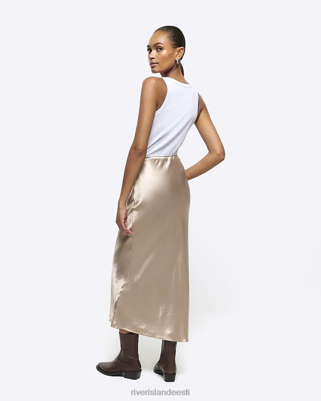 kehakate kullast naised River Island satiinist maxi seelik 44TLL41