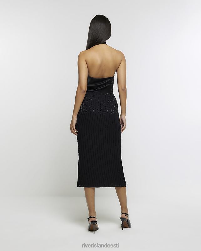 kehakate must naised River Island helmestega midi seelik 44TLL3921