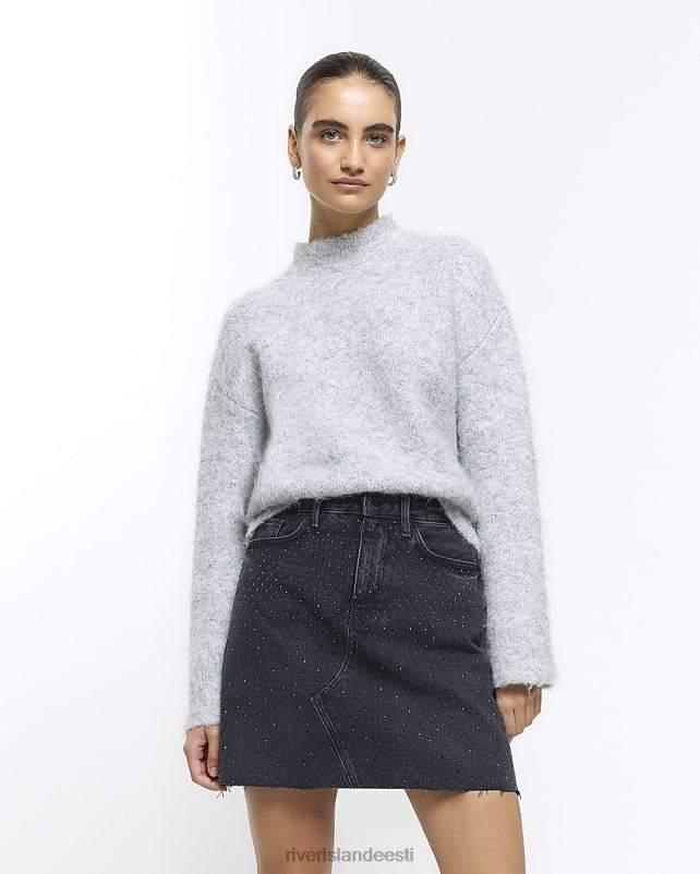 kehakate must naised River Island kaunistatud miniseelik 44TLL4720