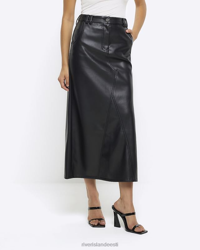 kehakate must naised River Island kunstnahast midi seelik 44TLL3770