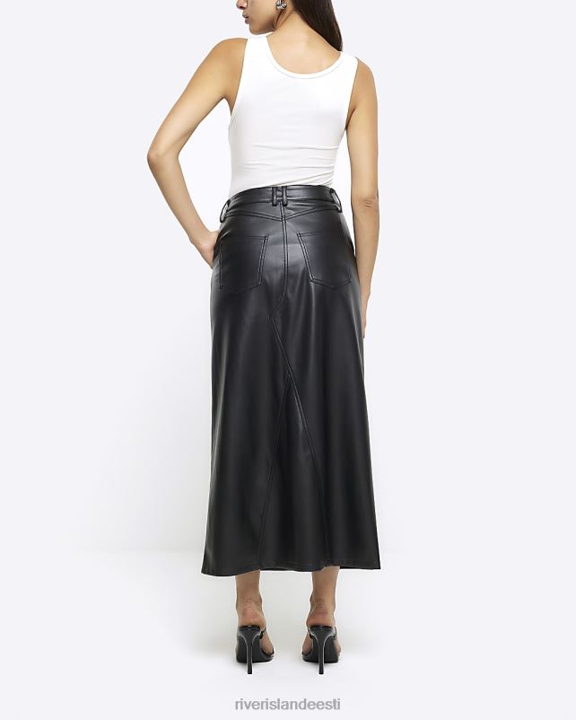 kehakate must naised River Island kunstnahast midi seelik 44TLL3770