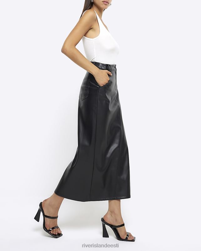 kehakate must naised River Island kunstnahast midi seelik 44TLL3770