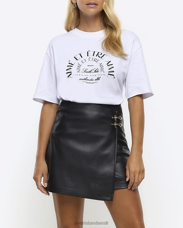 kehakate must naised River Island kunstnahast pandlaga miniseelik 44TLL27