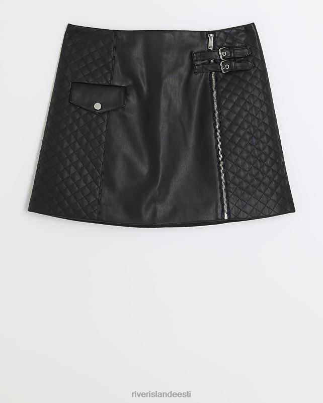 kehakate must naised River Island kunstnahast tepitud miniseelik 44TLL4215