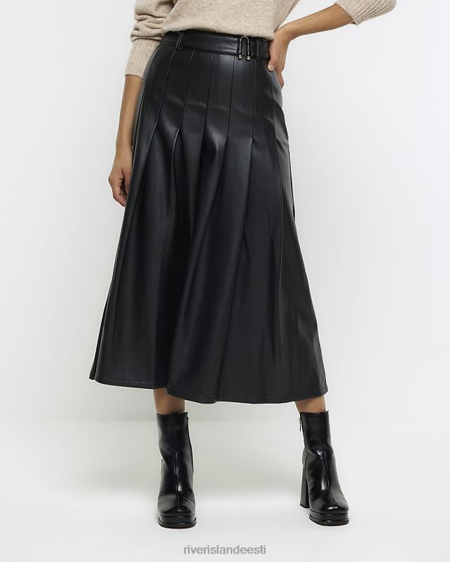 kehakate must naised River Island kunstnahast volditud midiseelik 44TLL4145