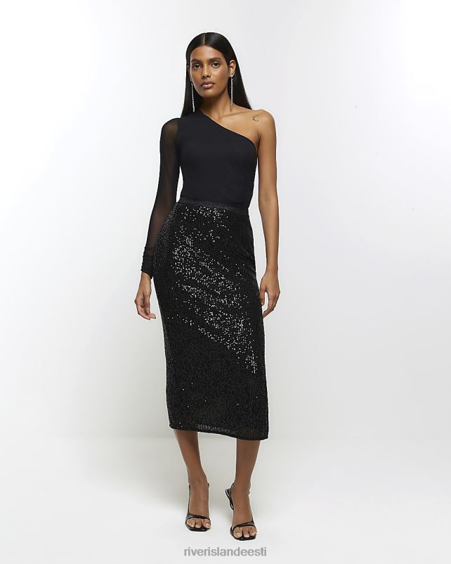 kehakate must naised River Island litriga midiseelik 44TLL152