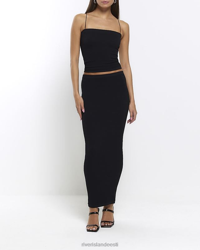 kehakate must naised River Island õmblusteta midi seelik 44TLL4412