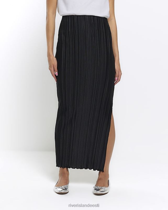 kehakate must naised River Island plisse maxi seelik 44TLL4453
