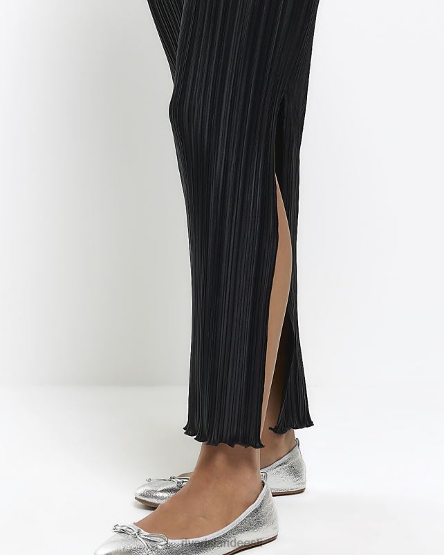 kehakate must naised River Island plisse maxi seelik 44TLL4453