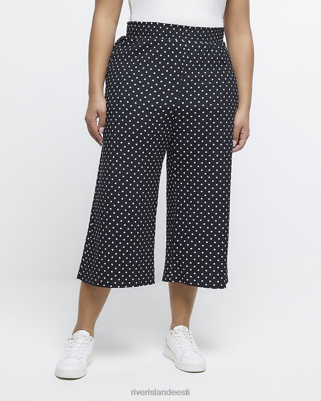 kehakate must naised River Island pluss kohapeal culottes 44TLL2259
