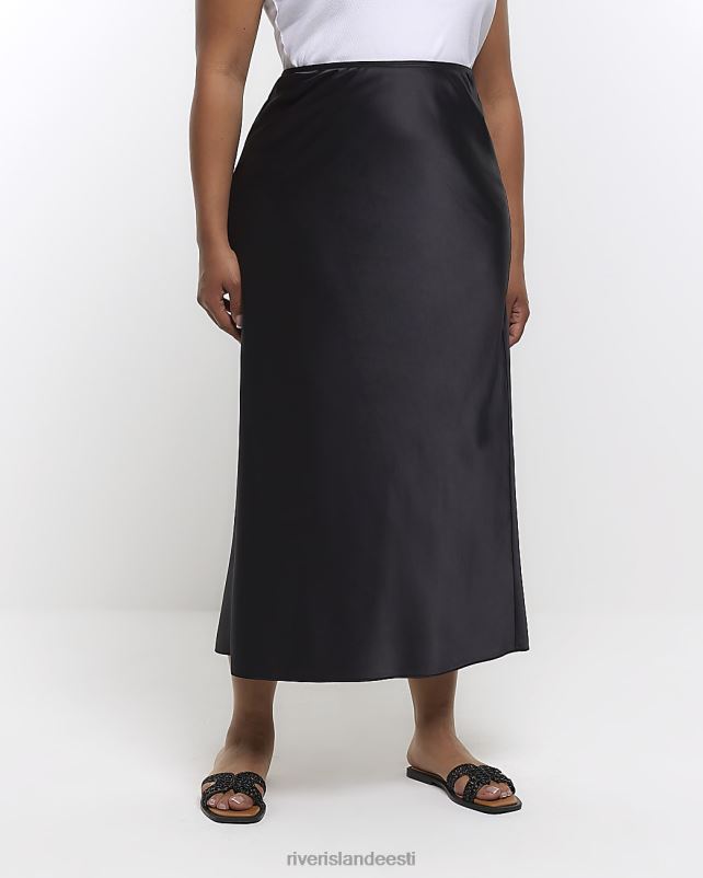 kehakate must naised River Island pluss satiinist maxi seelik 44TLL5166
