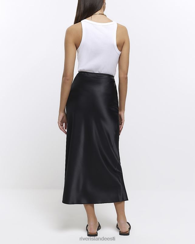 kehakate must naised River Island satiinist maxi seelik 44TLL37