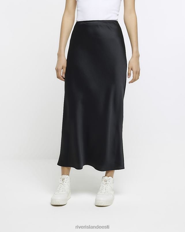kehakate must naised River Island satiinist maxi seelik 44TLL38