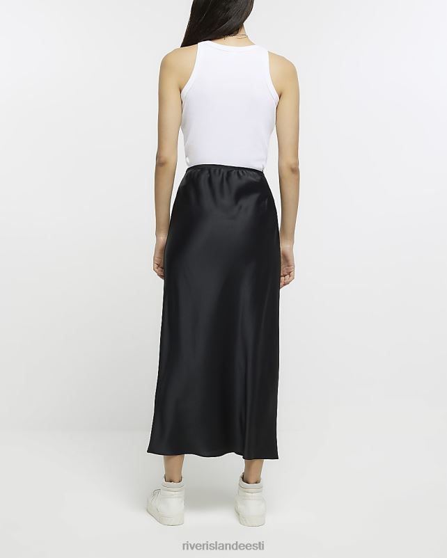 kehakate must naised River Island satiinist maxi seelik 44TLL38