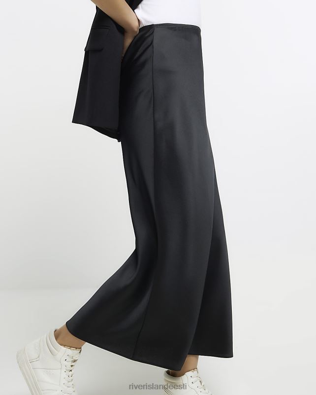 kehakate must naised River Island satiinist maxi seelik 44TLL38