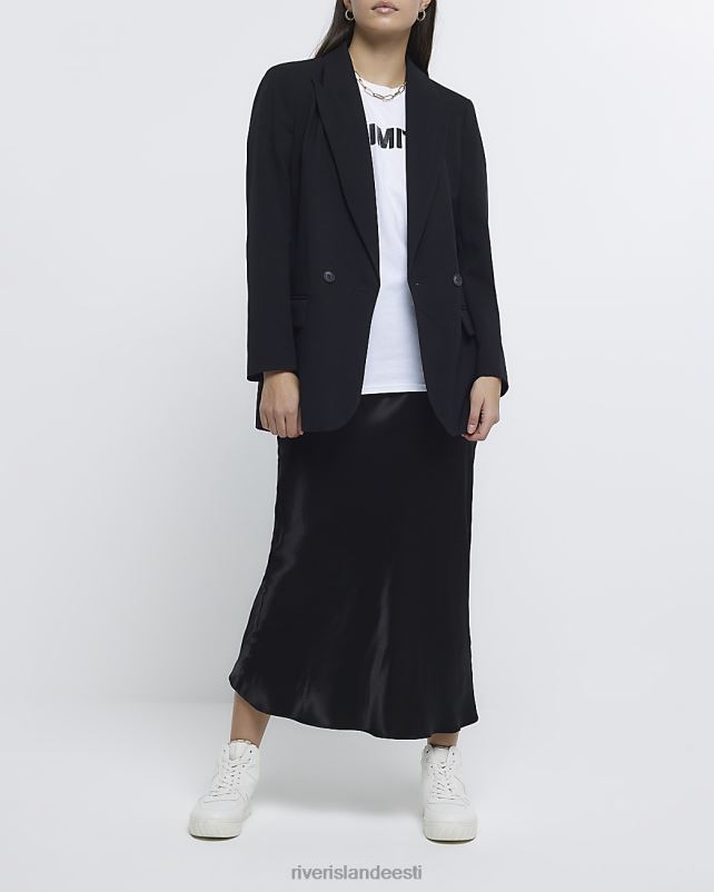 kehakate must naised River Island satiinist maxi seelik 44TLL4558