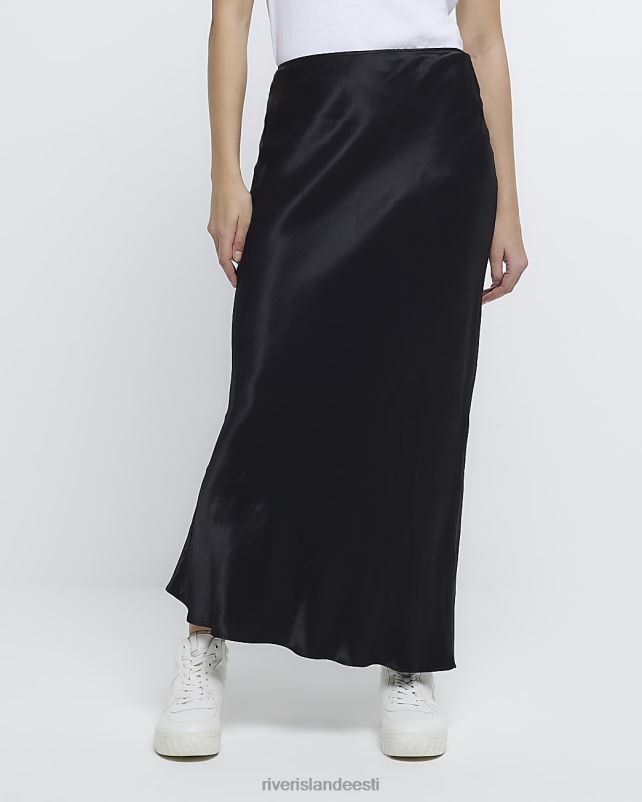 kehakate must naised River Island satiinist maxi seelik 44TLL4558