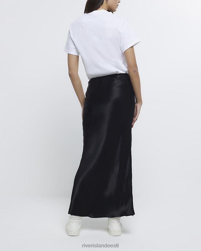 kehakate must naised River Island satiinist maxi seelik 44TLL4558