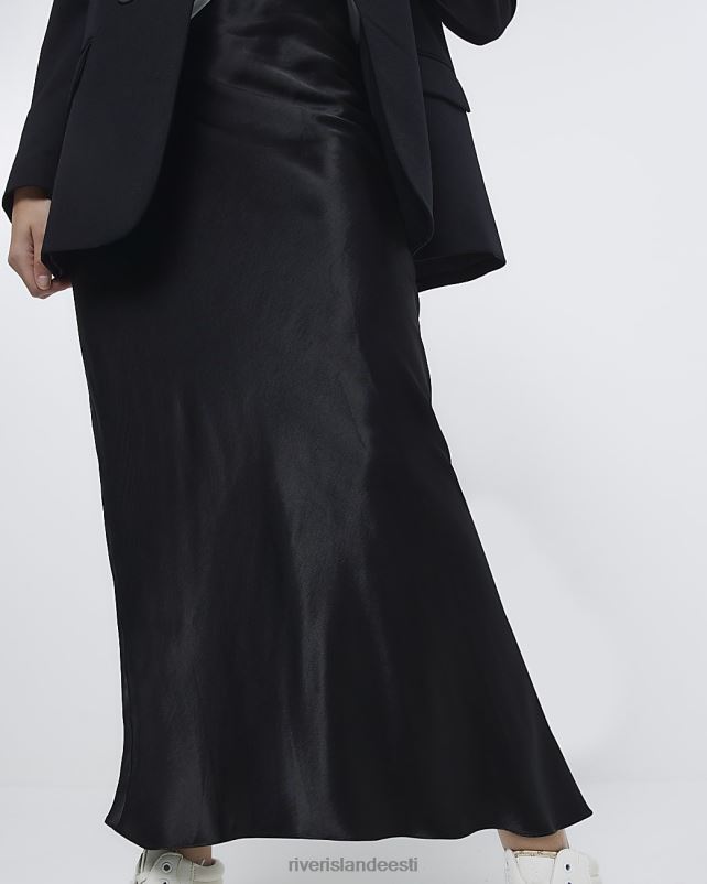 kehakate must naised River Island satiinist maxi seelik 44TLL4558