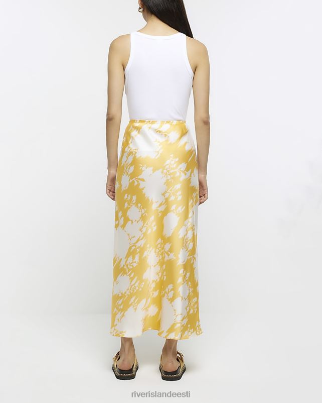 kehakate oranž naised River Island lilleline satiinist maxi seelik 44TLL45