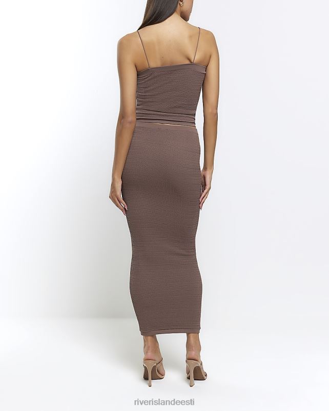 kehakate pruun naised River Island õmblusteta midi seelik 44TLL4350
