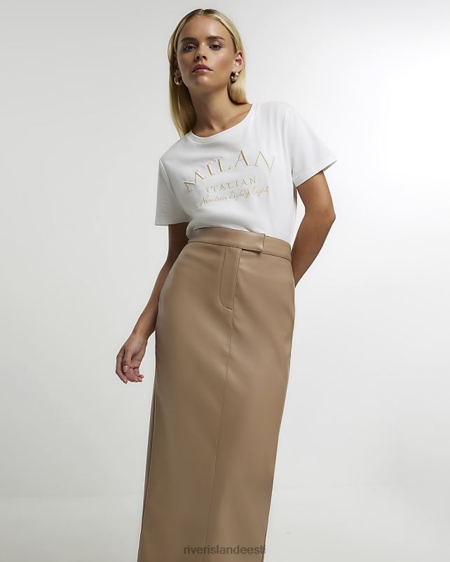 kehakate pruun naised River Island peenike kunstnahast midiseelik 44TLL5233