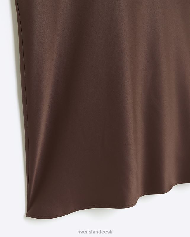 kehakate pruun naised River Island satiinist maxi seelik 44TLL35