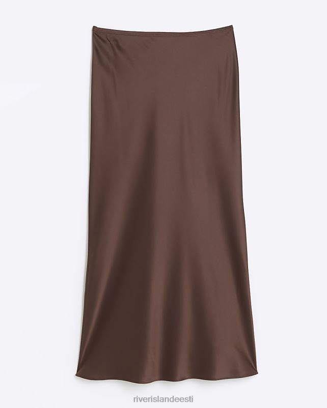 kehakate pruun naised River Island satiinist maxi seelik 44TLL35