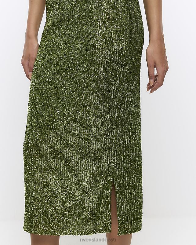 kehakate roheline naised River Island litriga midiseelik 44TLL1441