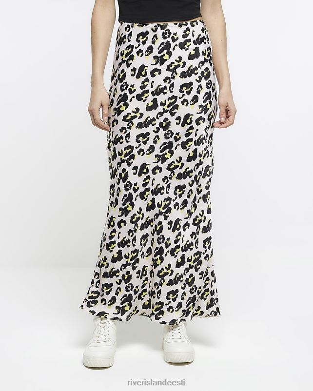kehakate roosa naised River Island satiinist leopardimustriline maksiseelik 44TLL46