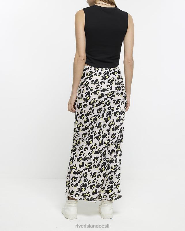 kehakate roosa naised River Island satiinist leopardimustriline maksiseelik 44TLL46