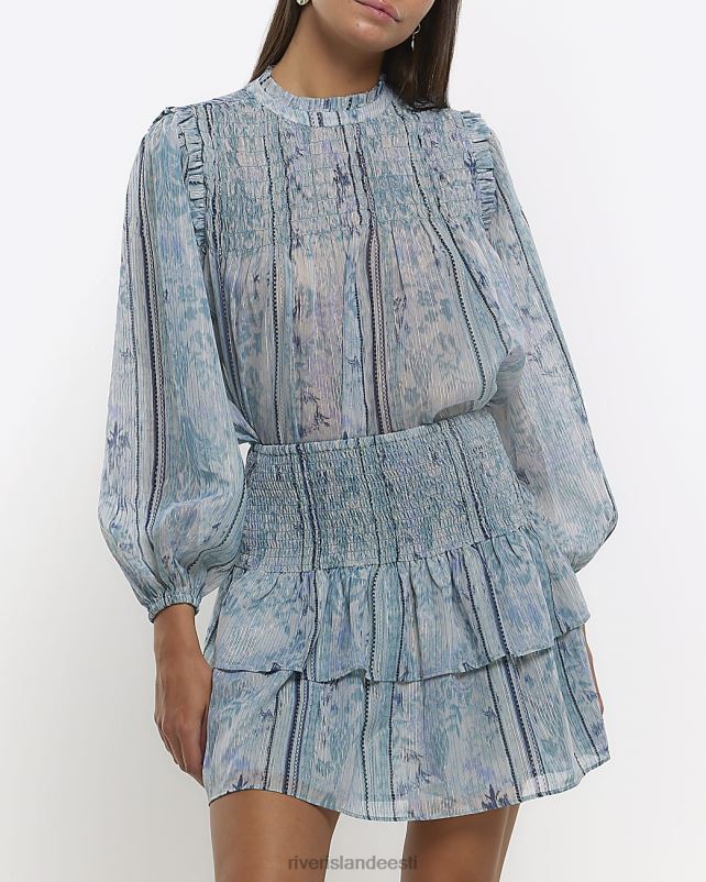 kehakate sinine naised River Island abstraktne volditud miniseelik 44TLL1280