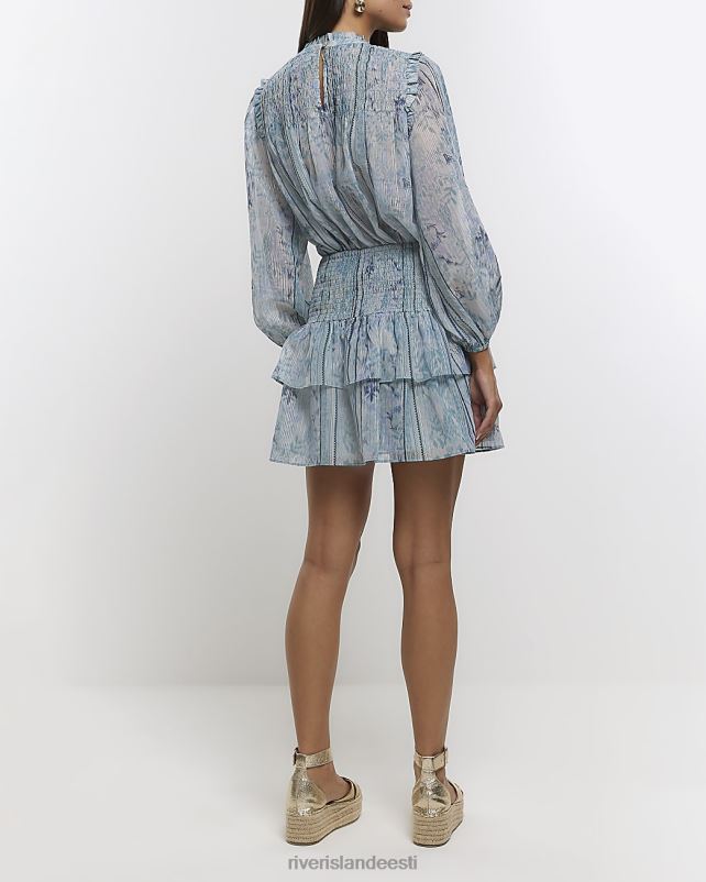 kehakate sinine naised River Island abstraktne volditud miniseelik 44TLL1280