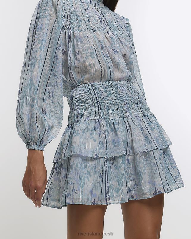 kehakate sinine naised River Island abstraktne volditud miniseelik 44TLL1280