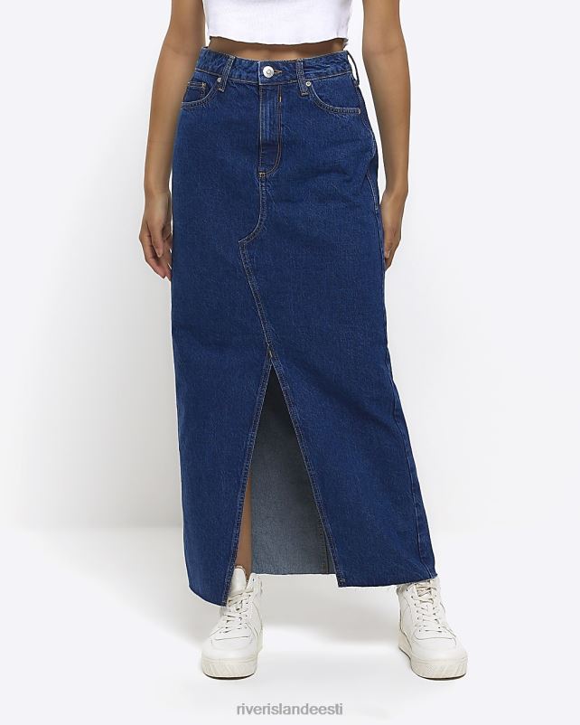 kehakate sinine naised River Island lõhestatud teksaseelik 44TLL197