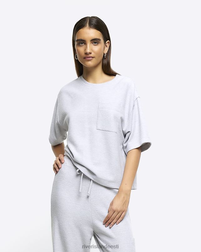 kehakate hõbedane naised River Island ülisuur cargo lounge t-särk 44TLL3947