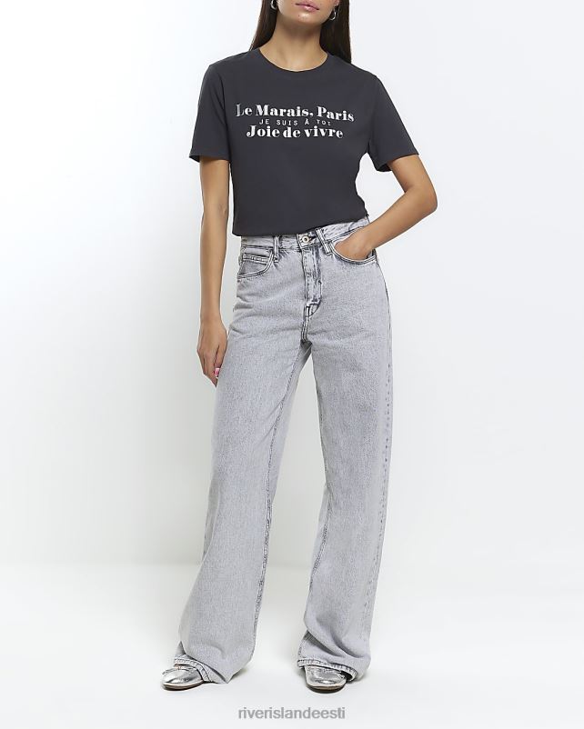 kehakate hall naised River Island graafiline t-särk 44TLL333