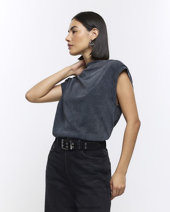 kehakate hall naised River Island kaelusega t-särk 44TLL255