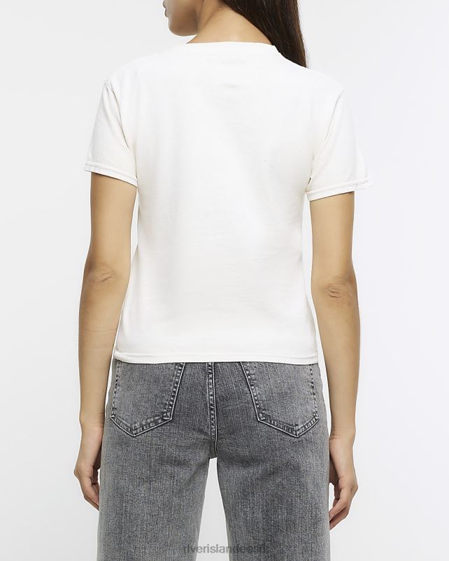 kehakate kreem naised River Island graafiline t-särk 44TLL4192