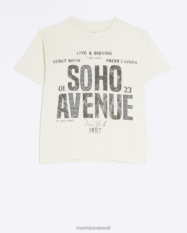 kehakate kreem naised River Island graafiline t-särk 44TLL4192