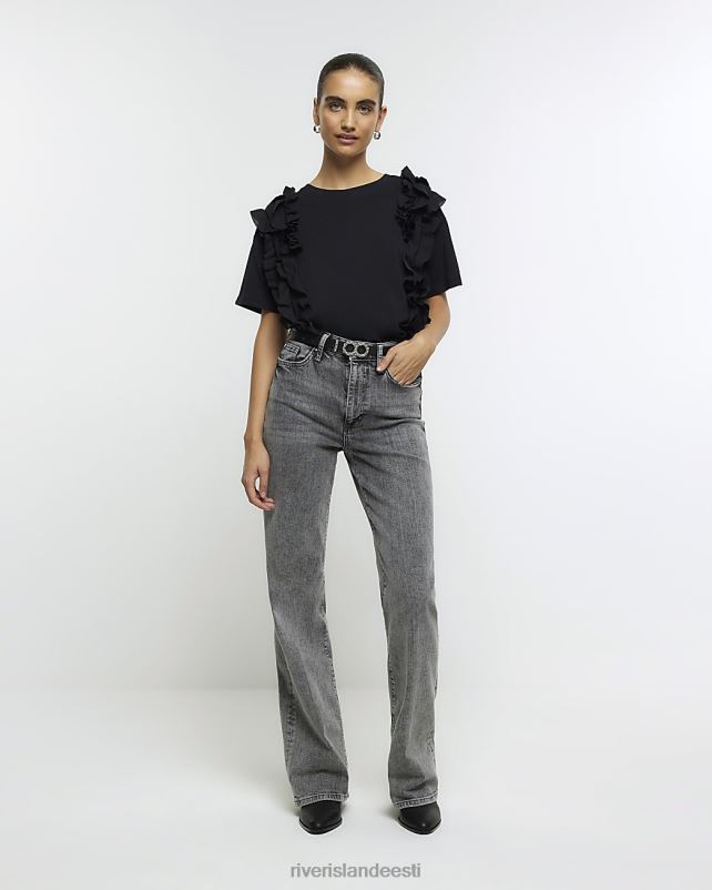 kehakate must naised River Island sats t-särk 44TLL621