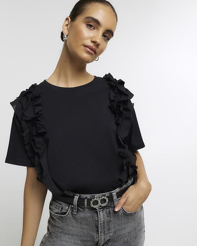 kehakate must naised River Island sats t-särk 44TLL621