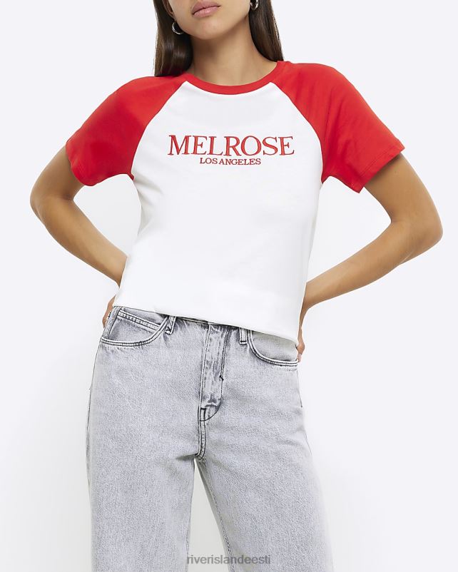 kehakate valge naised River Island graafiline t-särk 44TLL657