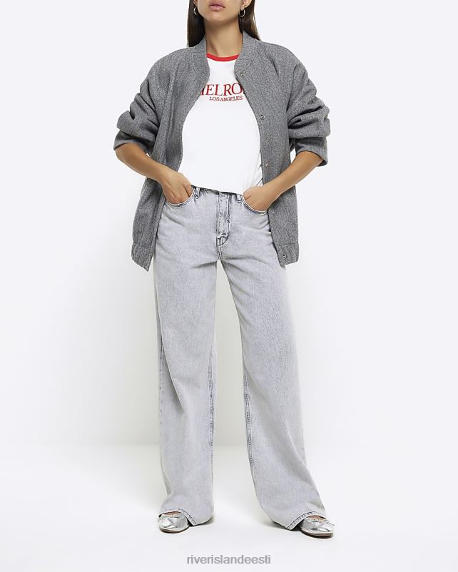 kehakate valge naised River Island graafiline t-särk 44TLL657