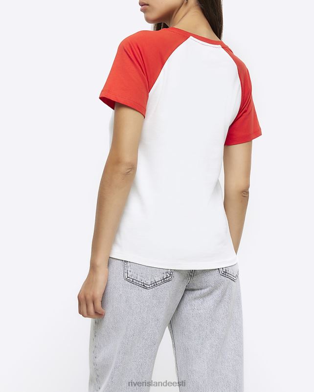 kehakate valge naised River Island graafiline t-särk 44TLL657